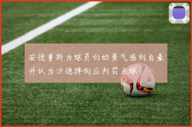 安德鲁斯为球员们的勇气感到自豪并认为沙德摔倒应判罚点球